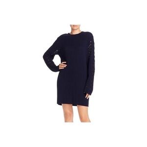 NWOT See by Chloe Navy “Lace-sleeved” Sweater Dress Small SOLD OUT